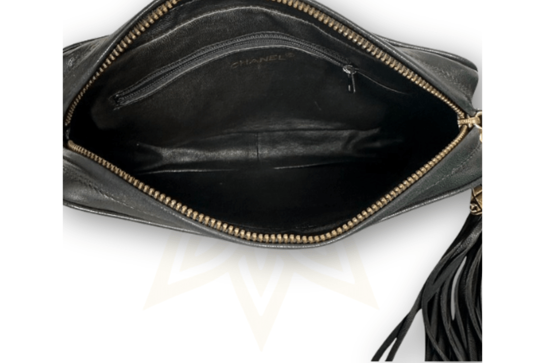 Chanel Camera Bag in pelle nera trapuntata – Vintage anni ‘80/’90