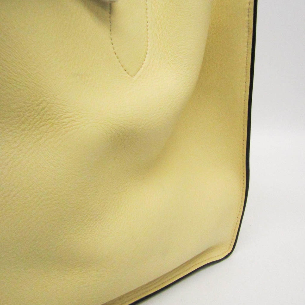 CELINE Luggage Micro Tote in pelle liscia avorio
