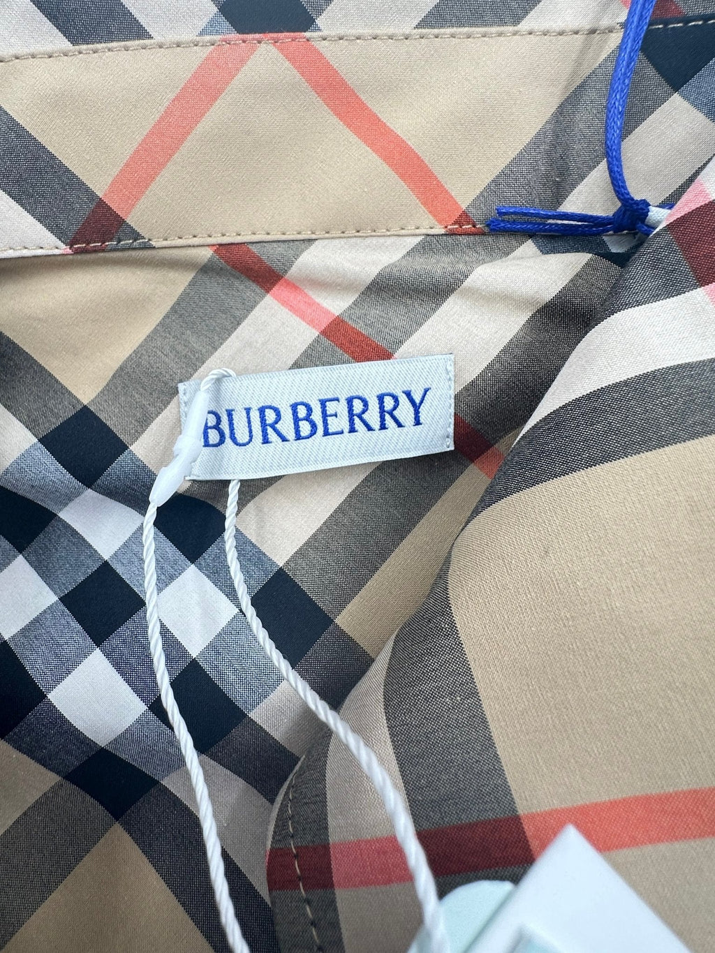 Burberry Camicia Check Cotton Beige – Taglia L – Nuova con Cartellino
