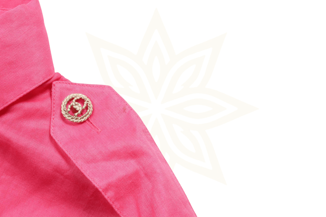 Camicia Chanel in cotone trasparente rosa fucsia