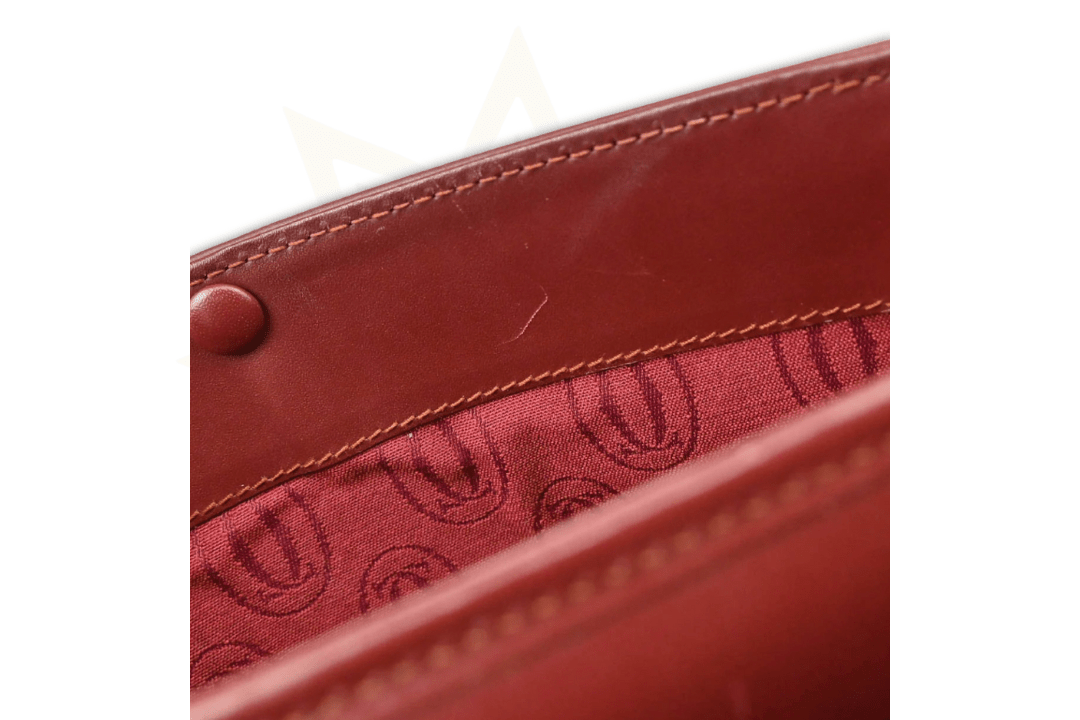 Cartier – Must de Cartier Saddle Bag in pelle bordeaux (Vintage Made in Italy)