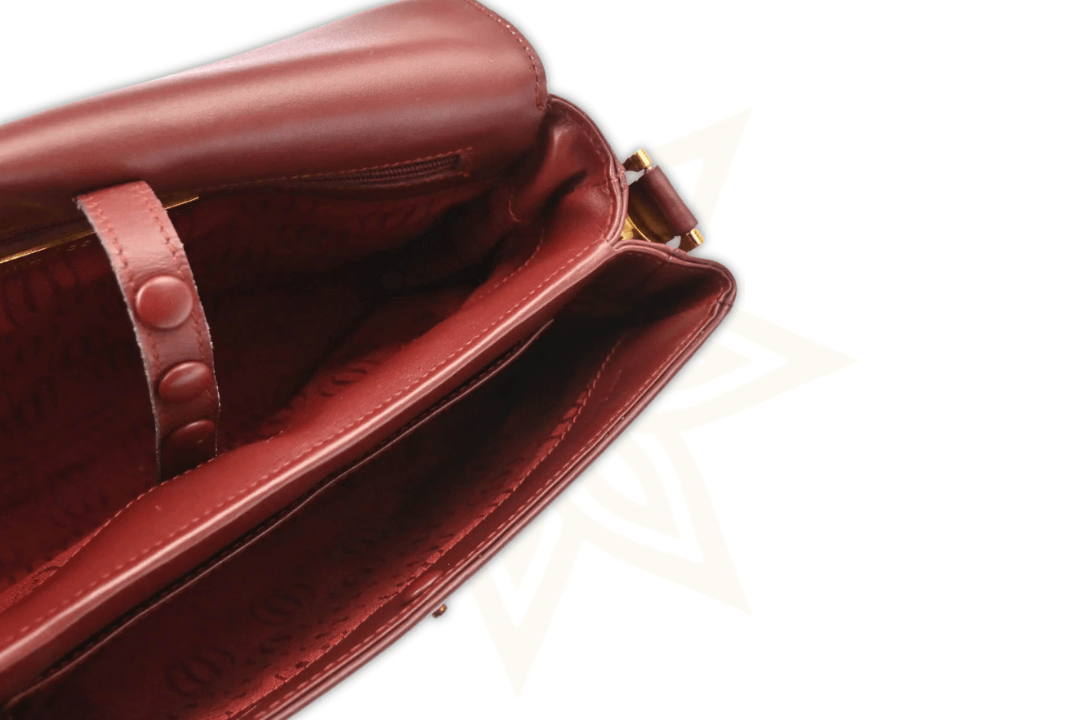 Cartier – Must de Cartier Saddle Bag in pelle bordeaux (Vintage Made in Italy)