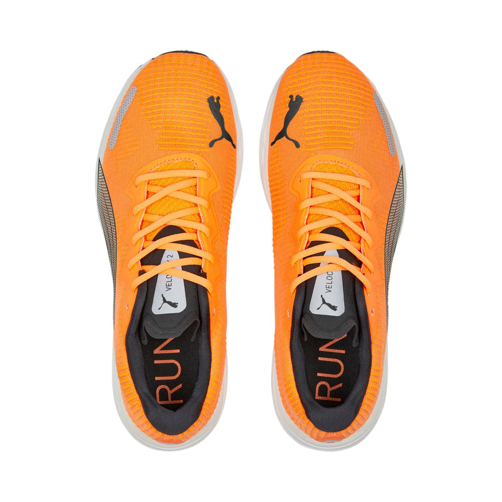Puma Velocity Nitro Fade Uomo Arancio Verde Scarpe Running 378526-03