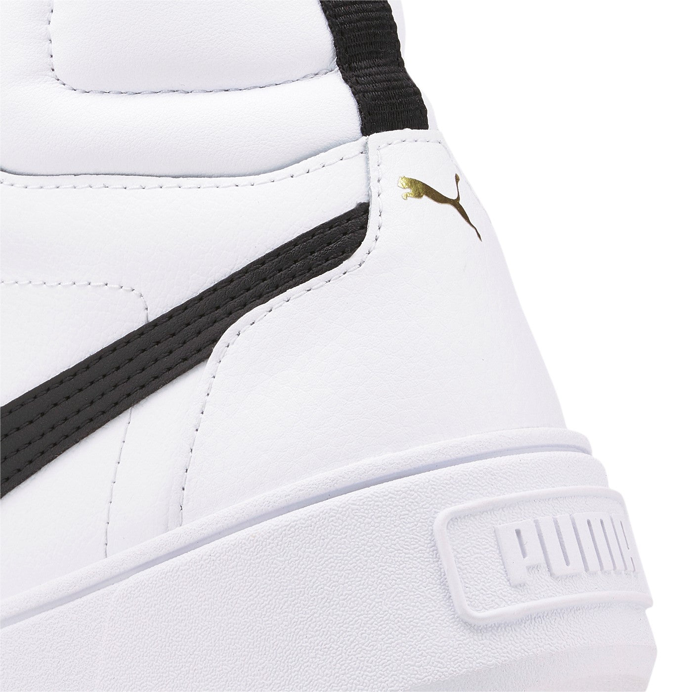 Puma scarpa sneakers da donna alta con zeppa Karmen Mid 385857 03 bianco nero