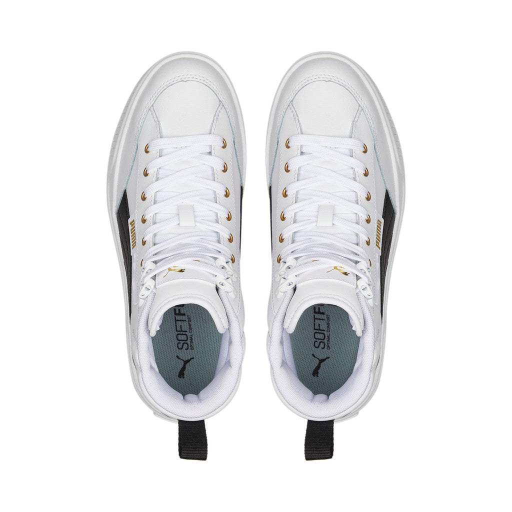 Puma scarpa sneakers da donna alta con zeppa Karmen Mid 385857 03 bianco nero