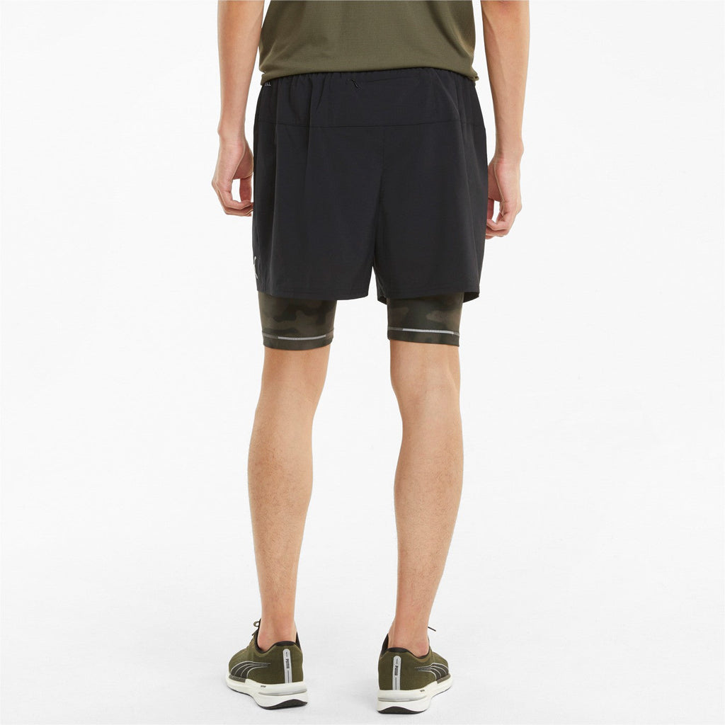 Puma pantaloncino da corsa da uomo 2in1 Short Run Graphic 521049 01 nero