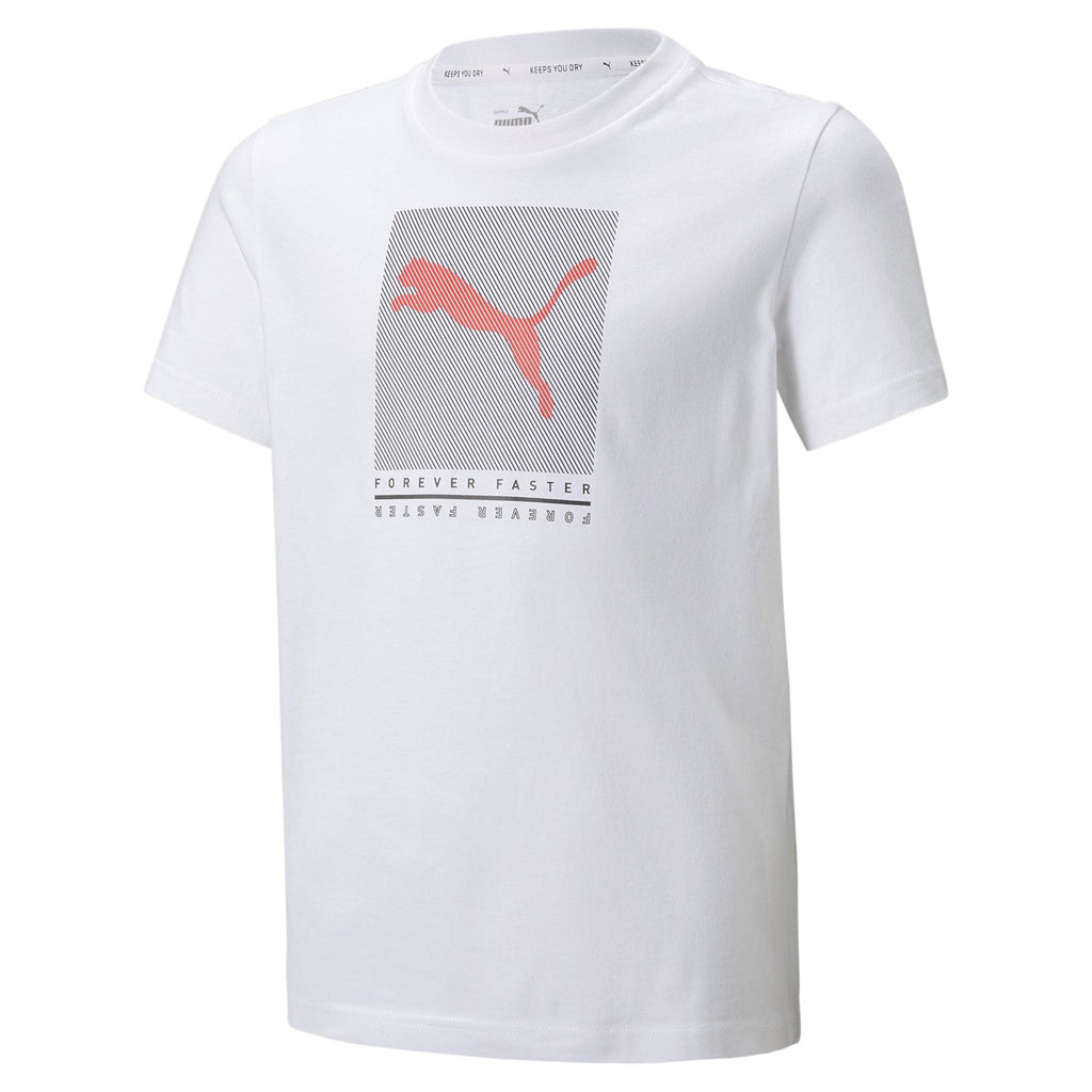 Puma maglietta manica corta da bambino Active Sports Graphic 846993 02 bianco