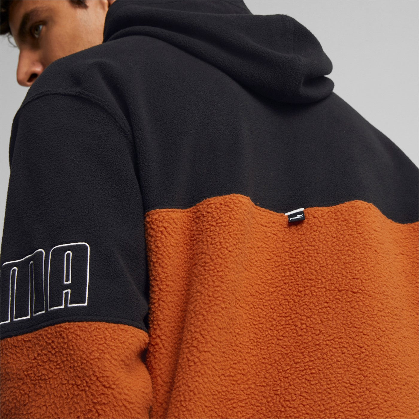 Puma Maglia Pile con Cappuccio Power Winterized 849854 64 arancio nero
