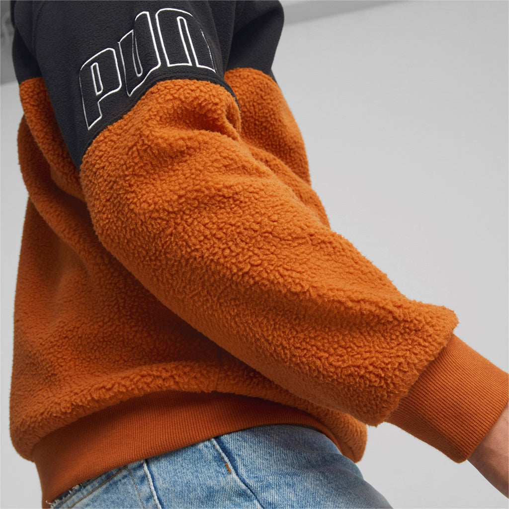 Puma Maglia Pile con Cappuccio Power Winterized 849854 64 arancio nero