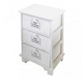 Mobiletto Biel con 3 Cassetti - Bianco, Legno, Dimensioni 37x28x57cm