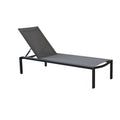 Lettino Belfast Impilabile Textilene Antracite 200x75x39cm