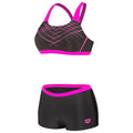 Arena Costume 2 Pezzi Donna Proposal 010804-590 Nero Fucsia MaxFit Eco