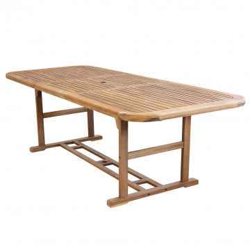 Tavolo rettangolare allungabile 180/240 x 100 cm in legno acacia massiccio