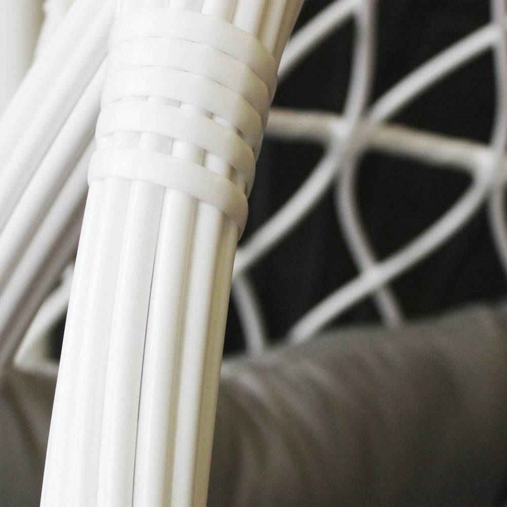 Dondolo Capraia - Wicker e Metallo Colore Bianco 195x93x122cm