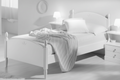 Letto Singolo con Letto Estraibile L.202 P.88 H.88cm colore bianco