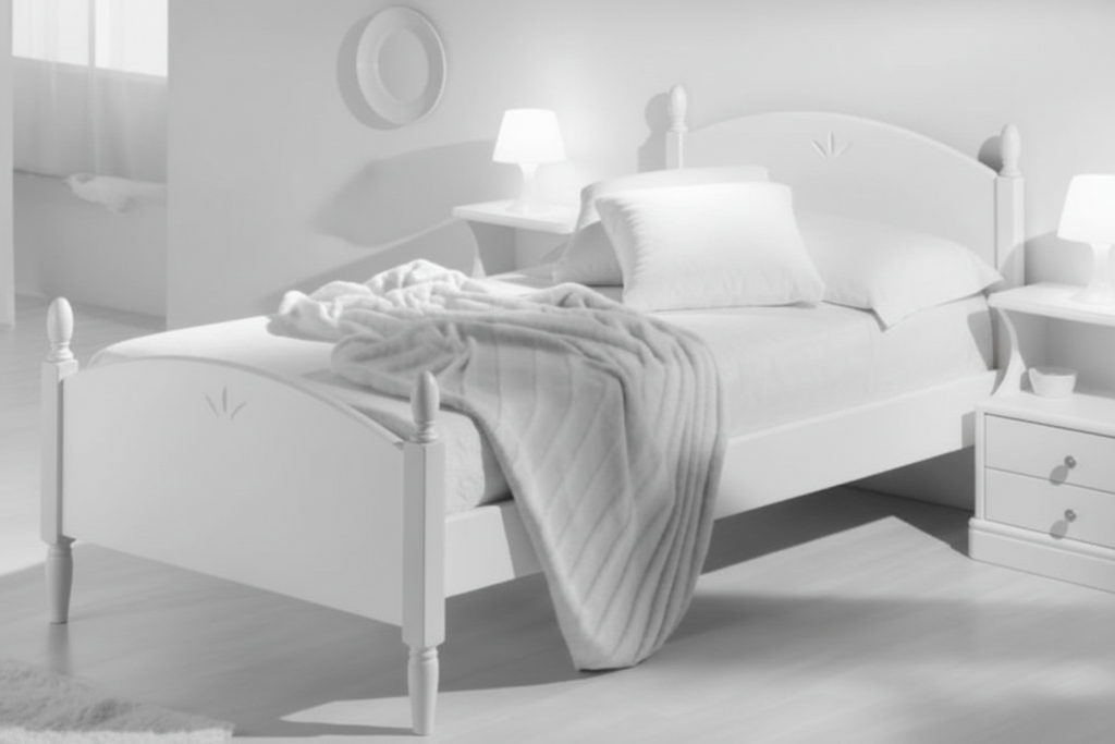 Letto Singolo con Letto L.202 P.88 H.88cm colore bianco
