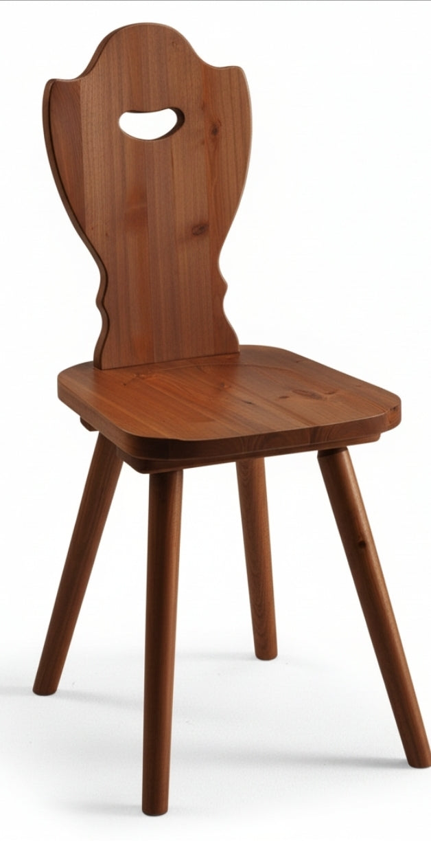 Sedia tirolese in Legno di Pino  Tinta Naturale- Stile Tirolese