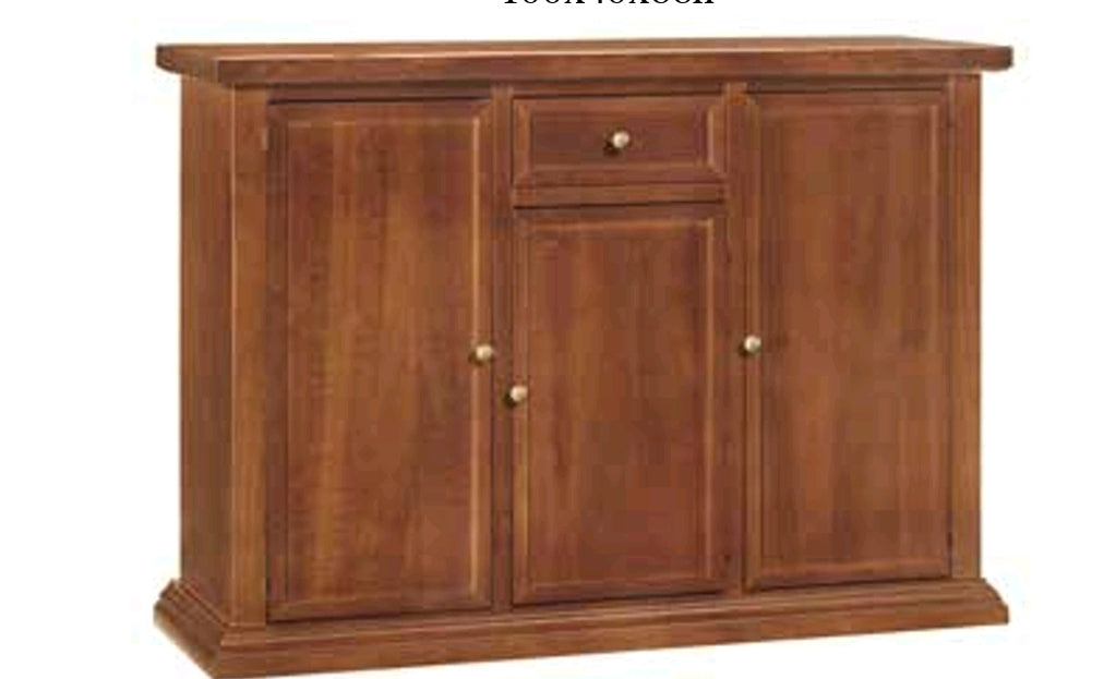 Credenza Tinta Noce 100x40x88 Arte Povera Massello Made in Italy