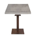 Tavoli Rimini Arredo Bar Ristoranti Con Base Ghisa Bronzo e Piano Grigio Cemento