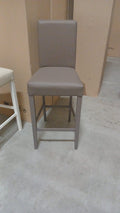 Sgabello Ecopelle Tortora con Fusto Tortora                     L.48 H.115 P.49 HS.74