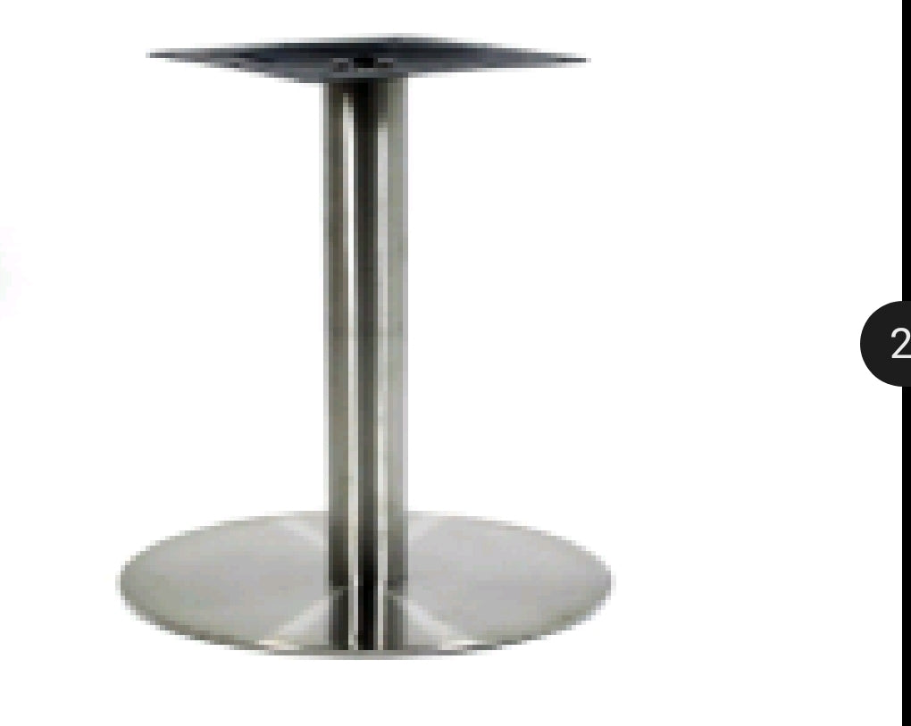 Basamento tavolo in resina con rivestimento silver