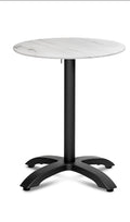Tavolo da Esterno in Alluminio Ø60cm - Top Personalizzabile per Ristoranti