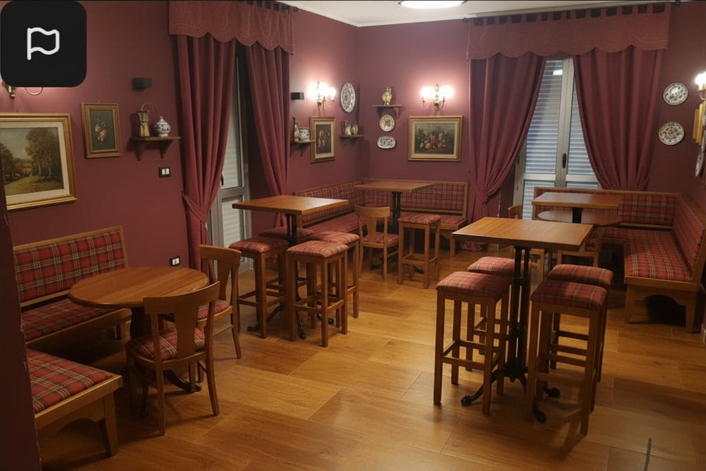 Angolo Panca 153x153 per Arredo Pub Paninoteca Roma Bergamo Pavia Grosseto Aosta Biella Torino