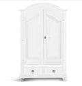 ARMADIO CAPPELLO TONDO BIANCO OPACO SHABBY 125x60x200 (1245)