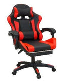 Poltrona Gaming in Ecopelle,Dotata di poggiapiedi estraibile imbottito. Ruote in nylon Dotata di cuscino lombare con funzione massaggio