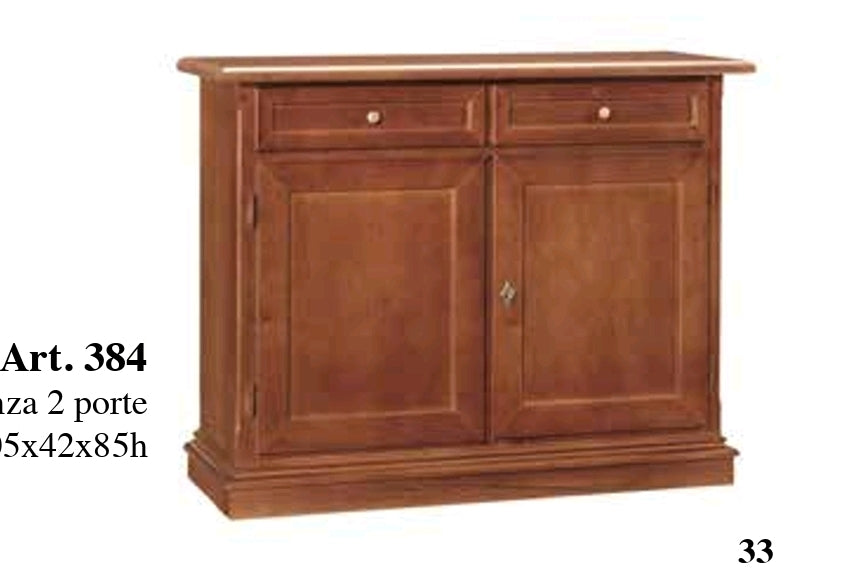 Credenza Madia Buffet in Legno Arte Povera 2 Ante Tinta Noce Roma Bergamo Pavia Grosseto Aosta Biella Torino