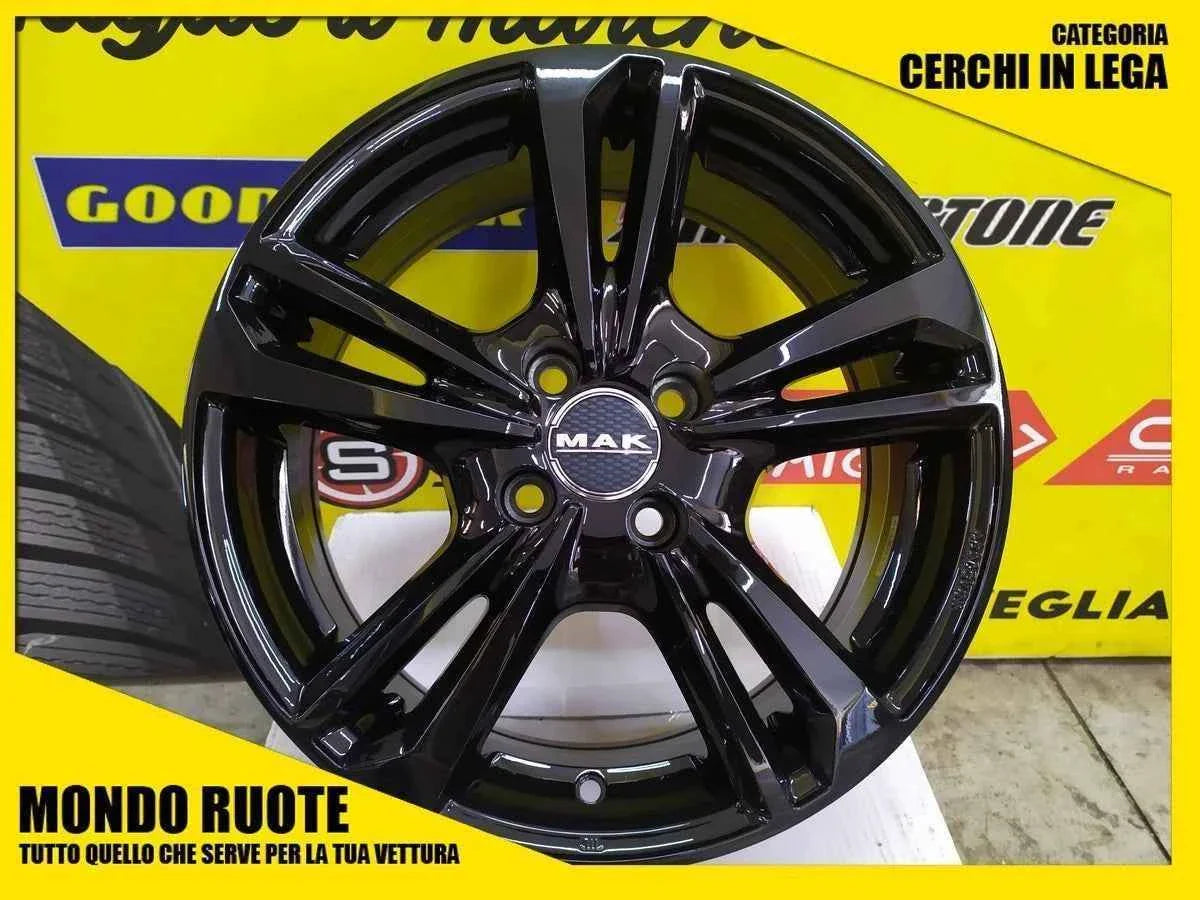 4 KIT Cerchi In Lega MAK EMBLEMA da 16 Pollici per PEUGEOT 1007 206 207 307 308