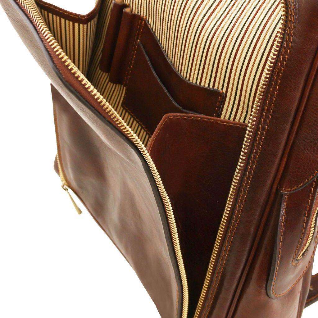 Bangkok - Matte leather laptop backpack | TL141793