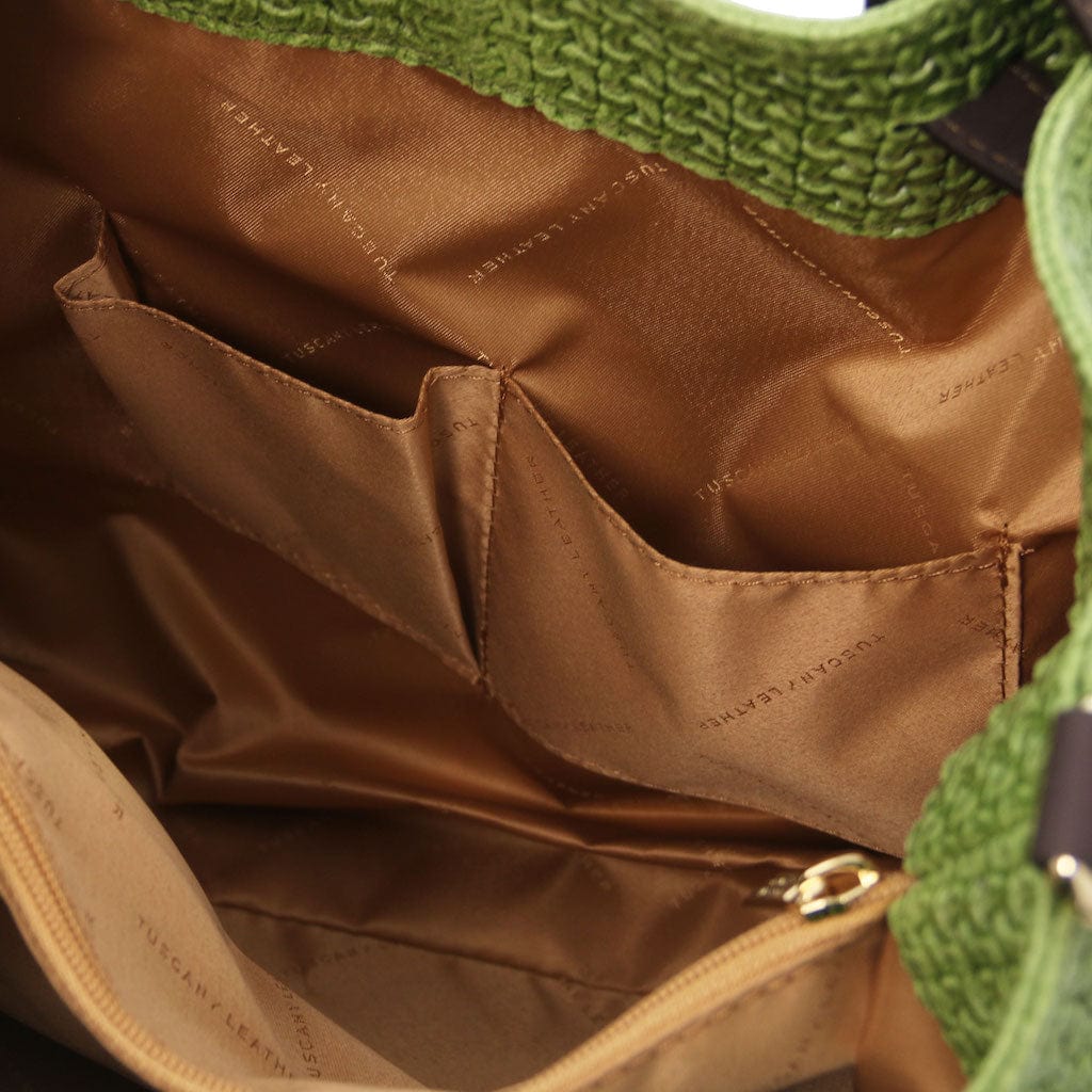 TL KeyLuck - Woven printed leather shopping bag | TL141573