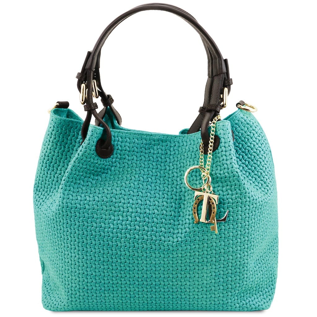 TL KeyLuck - Woven printed leather shopping bag | TL141573