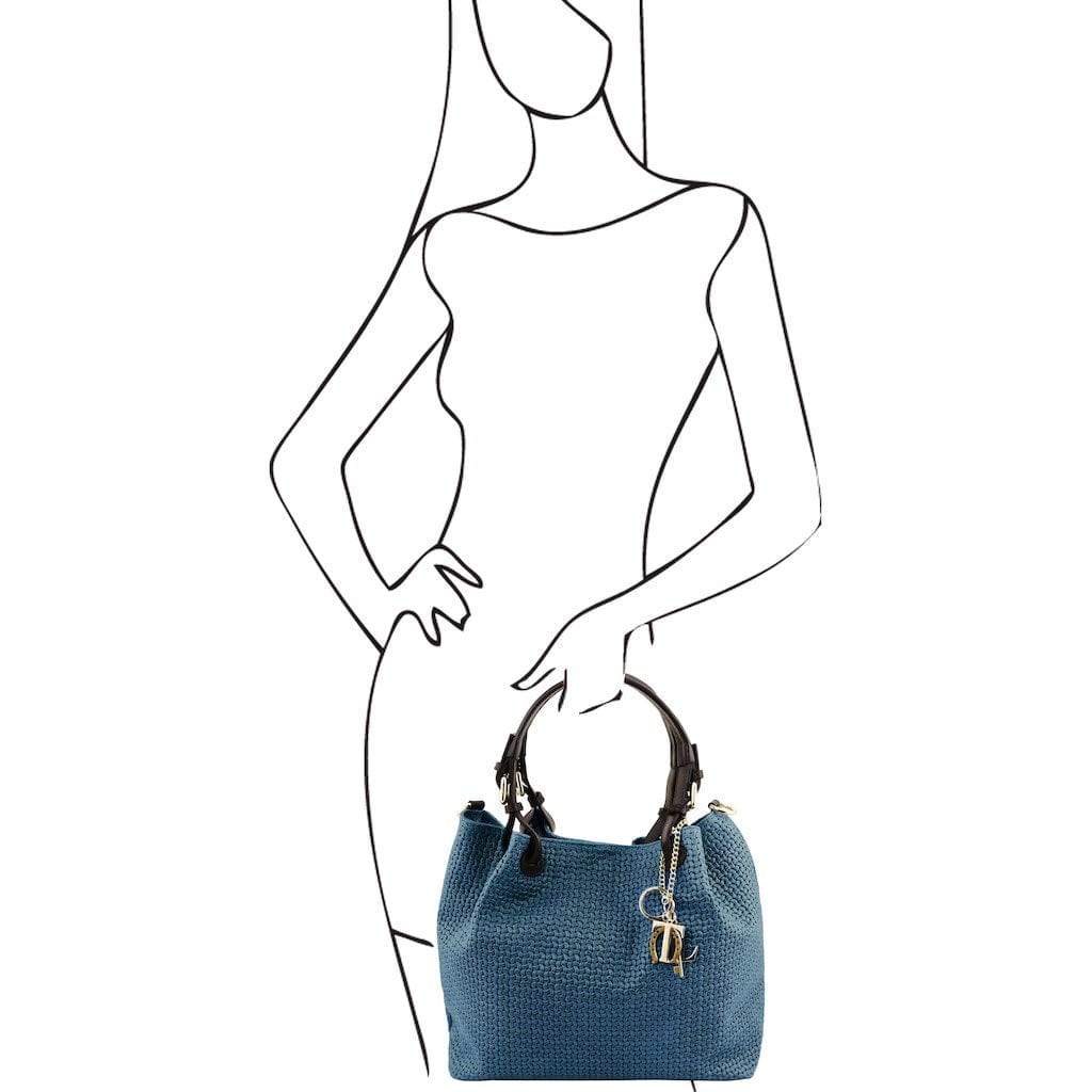 TL KeyLuck - Woven printed leather shopping bag | TL141573