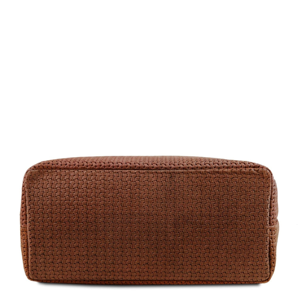 TL KeyLuck - Woven printed leather shopping bag | TL141573
