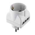 Adattatore 10A Schuko con 2 Prese 10A
