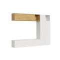 Composizione parete soggiorno Isoka A08 L.254 H194 P.39,2