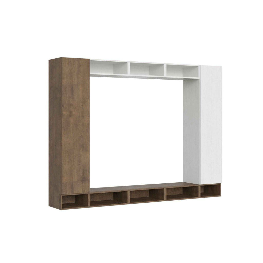Composizione parete soggiorno A107 L.260 H.194 P.39,2