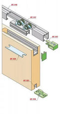 KIT SCORREVOLE PER PORTA AMMORTIZZATO FINO A 80KG