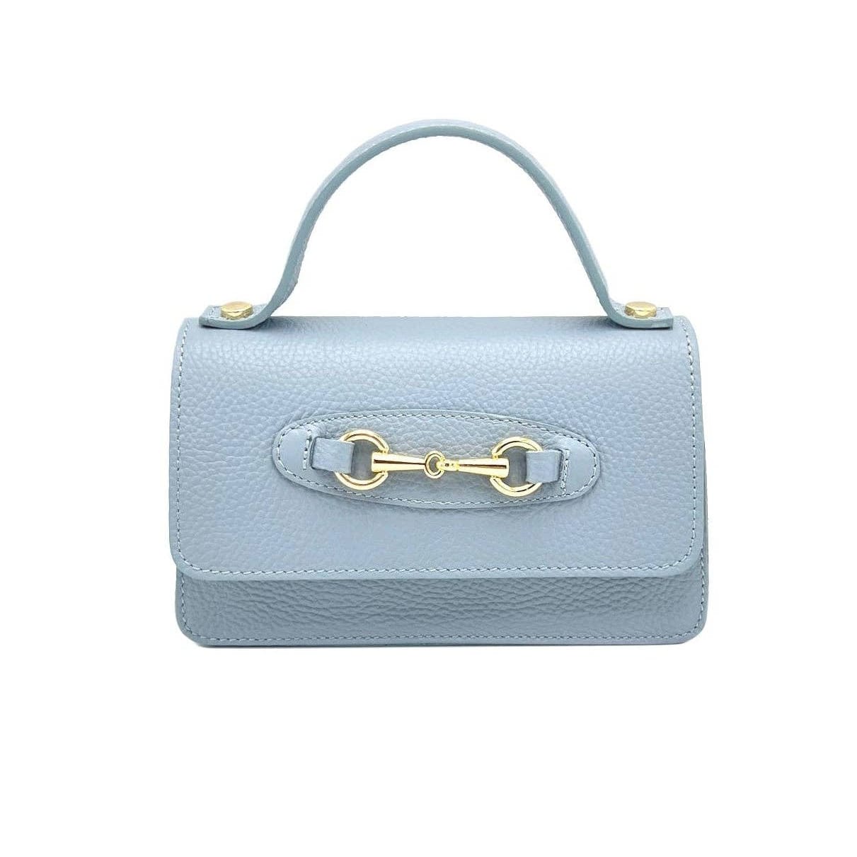 Sofia Leather Horse Bit Handbag with Chain Strap