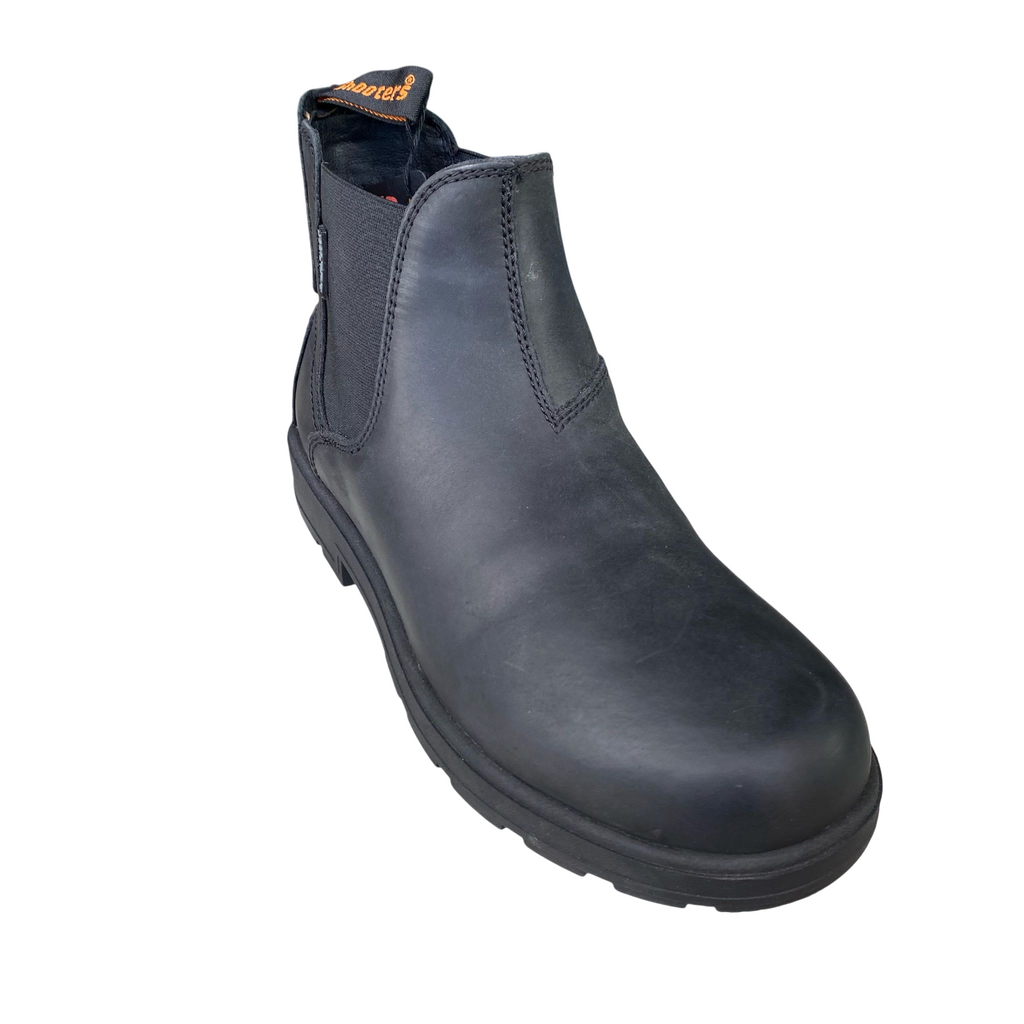 Shooters Stivaletto in pelle da uomo Tronchetto con elastico resistente all'acqua S3634 06 black-black
