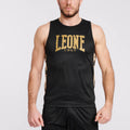 Leone Canotta Boxe DNA Uomo AB228 Nero Oro Logo Dorato
