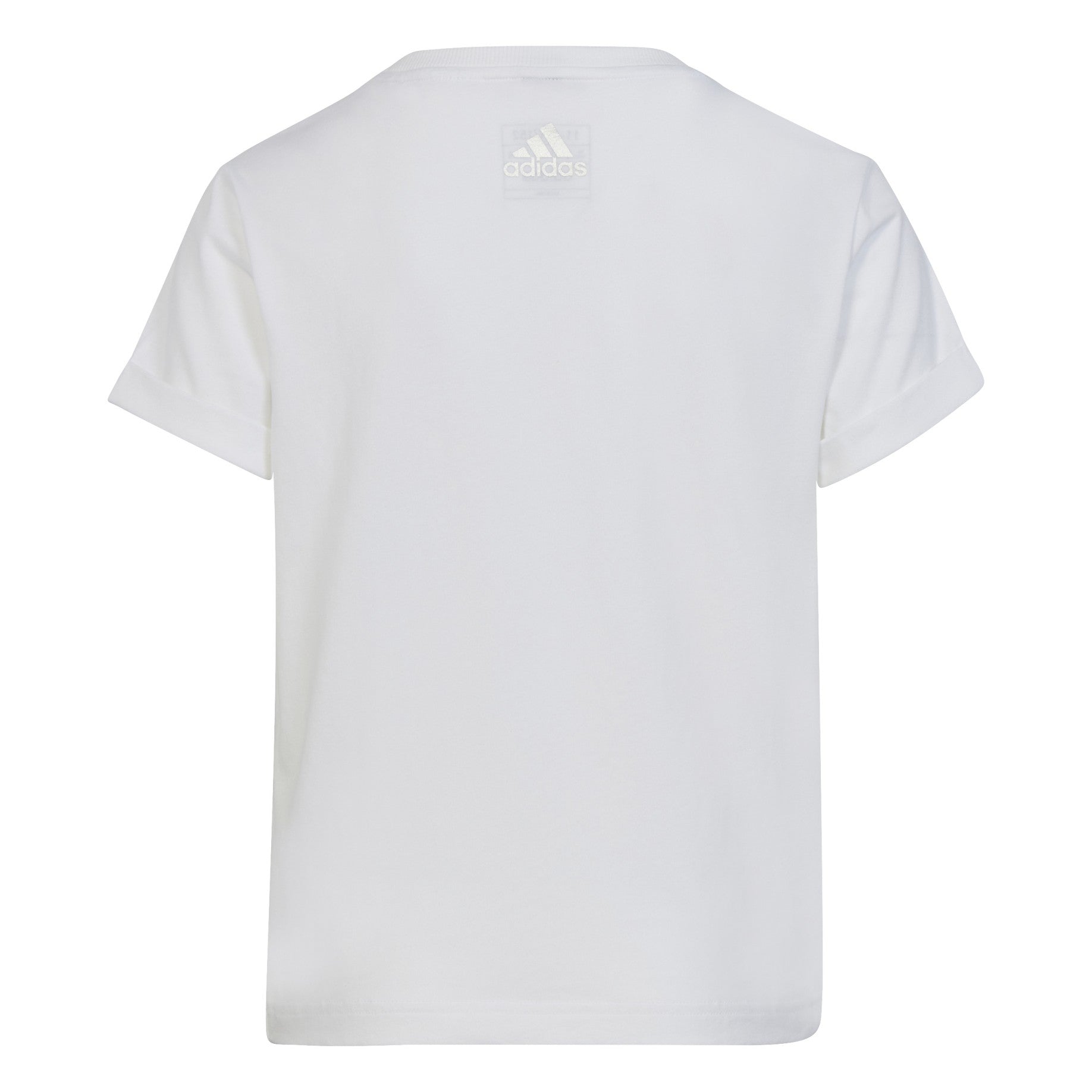 Adidas T-shirt manica corta in cotone da ragazza con nodo laterale HR5818 white