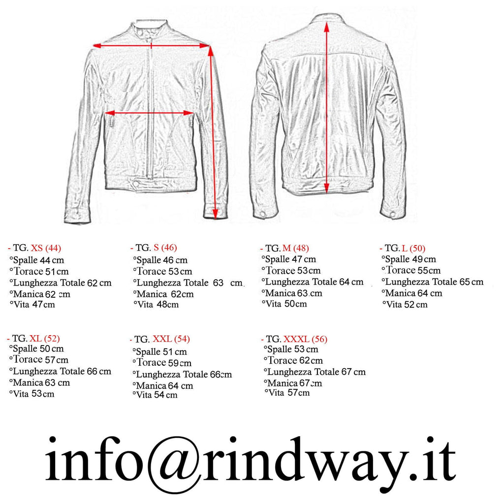 Giubbotto Bomber In Vera Pelle Marrone Uomo Slim Collo College Rindway