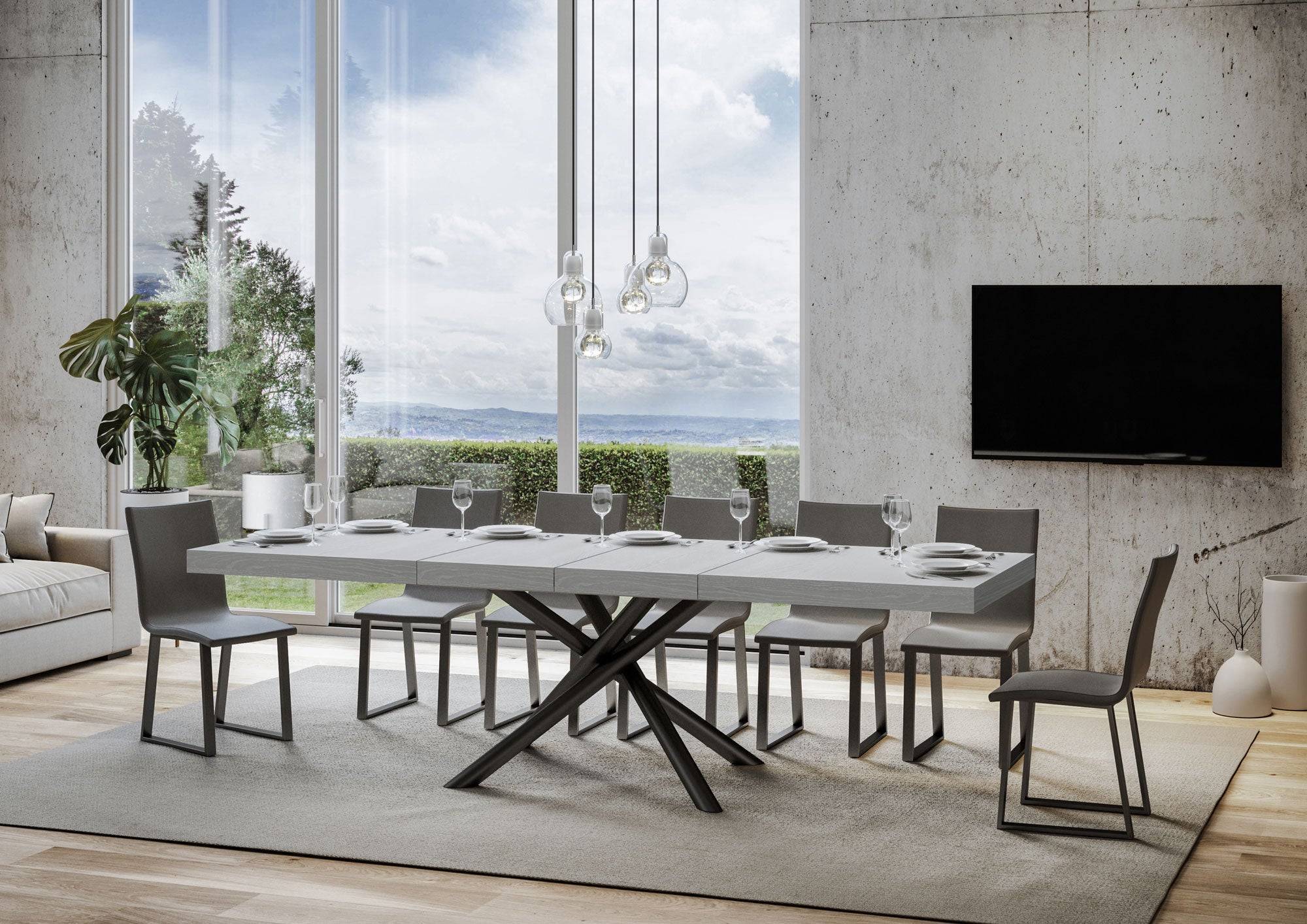 Tavolo allungabile Famas Premium con telaio in diverse finiture