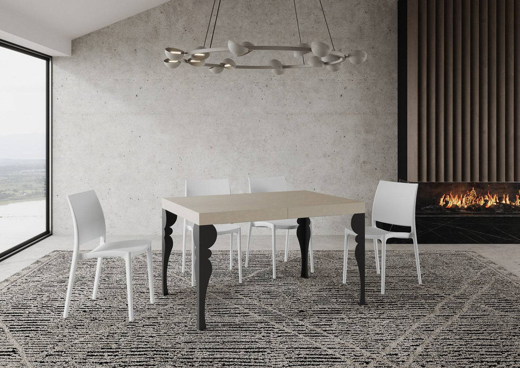 Tavolo allungabile Paxon Premium con gambe e telaio in diverse finiture