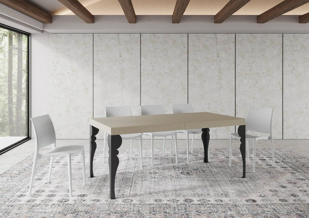 Tavolo allungabile Paxon Premium con gambe e telaio in diverse finiture