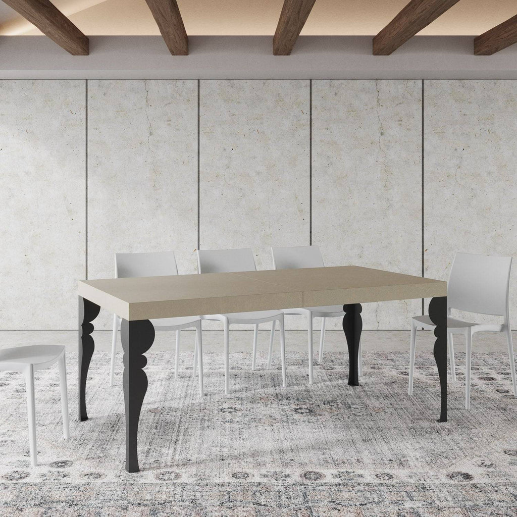 Tavolo allungabile Paxon Premium con gambe e telaio in diverse finiture