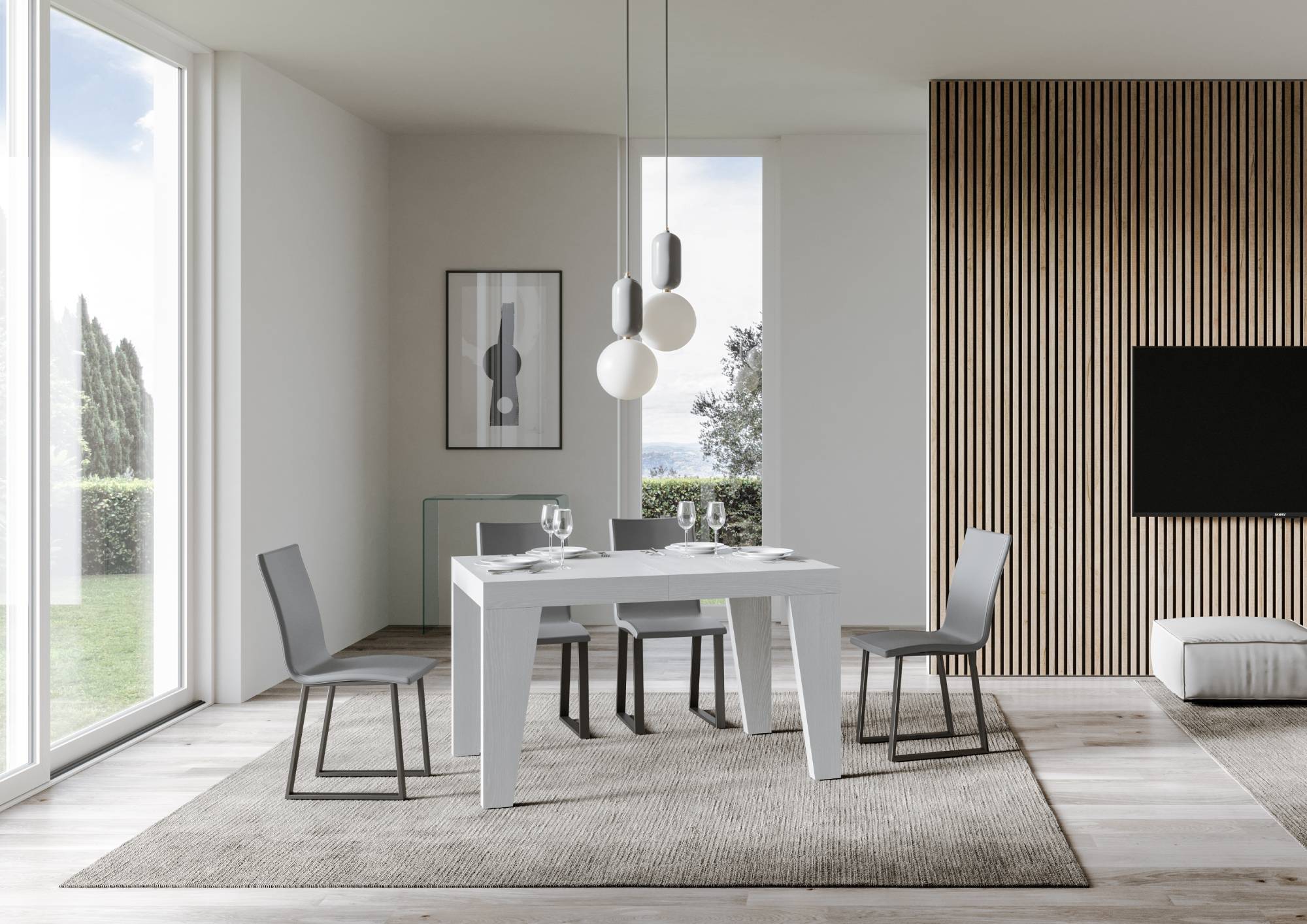Tavolo allungabile Naxy made in italy itamoby  in diverse dimensioni e finiture
